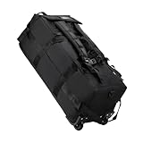 XIUsheUA Sporttasche mit Rollen 80 l Reisetasche mit Rollen, 78,7 cm, strapazierfähig, faltbar, wasserabweisend, und Schultergurt(Black)