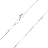 Kraven Feine 925 Silber Damen Halskette ohne Anhänger, Silberkette in 40.45.50.55.60 cm verfügbar Silberschmuck (1MM Snake, 50CM)