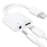 Dalimee 2-in-1 Lightning auf 3,5 mm Klinke Adapter für iPhone, MFi-Zertifiziert, Kopfhörer & Schnellladen, Lightning auf Klinke Kompatibel mit iPhone 14/13/12/11/X/XS/XR/8