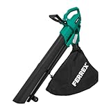 FERREX Laubsauger GLB3300, 3300W, 270 km/h, 40L Fangsack, 6 Geschwindigkeitsstufen, Blasen/Saugen/Häckseln