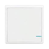 Funkschalter, Thinkbee 1 Taste Lichtschalter Dauerhaft Wasserdichter Wireless Lichtschalter Einfache Installation beim Zuhause Büro Restaurant Fabrik usw., -30 ~ + 75 ℃