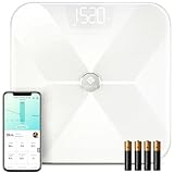Etekcity Körperfettwaage Bluetooth Ultraschlanke Waage, Premium Smart Personenwaage Digital mit APP für BMI, Gewicht, Muskelmasse, Wasser, Protein, Knochengewicht, iOS/Android, 180 kg / 400 lb / 28 st
