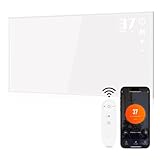 meoaow Infrarot Wandheizung, 450W Infrarotheizung Wandmontage mit Überhitzungsschutz Fernbedienung & App-Steuerung, 9h Timer, Energiesparend Elektroheizung für 10-15 ㎡ Schlafzimmer Badezimmer Büro