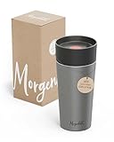 Morgenheld Thermobecher aus Edelstahl 350ml - Isobecher auslaufsicher für Tee oder Kaffee - thermo Kaffeebecher to go - Thermokaffeebecher/Teebecher - stylischer coffee/tea Travel Mug