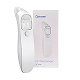 Berrcom Fieberthermometer Stirn-und Ohrthermometer Digitales Medizinisches Thermometer Kontaktlos Infrarot Stirnthermometer für Baby, Erwachsen mit Fieberalarm, °C/°F Schalter, sofort Ablesung