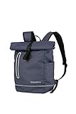 travelite BASICS Rucksack aus wasserfestem Material, Schulrucksack aus Polyester mit Reflektoren + Roll-Up Verschluss, 400g, 48 cm, 19 Liter