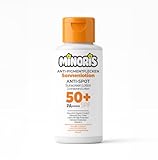 Minoris Anti-Pigmentflecken Sonnenlotion LSF 50+, Bio, Mineralischer UVA/UVB Sonnenschutz für empfindliche Haut, Hypoallergen, Vegan, Wasserfest, Dermatologisch getestet