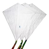 CIM Drachen-Bausätze - 3 Stück - Fixi-M - Komplettsets zum selber basteln - Jeder Drachen mit 60x66cm Drachensegel X 20m Drachenschnur auf Handgriff und 250cm langen Drachenschwänzen - Basteldrachen - Bastel-Drachen