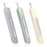 3 Stück Verbessert 2-in-1 Nadeleinfädler Nahttrenner, Multifunktional Integriert Nahtlöser und Nadeleinfädler-Werkzeug für Handnähen Stricken Nähen Quiltzubehör (3 Farben)