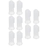 Phefop 10 Stück Kinderzahnbürsten für Finger (rote Schale)