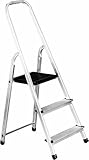 MYPRO ® Aluminium-Stufenleiter, 3 Stufen, Plattformstufen, Mehrzweck-Stepleiter, leicht, tragbar, strapazierfähig, 3-8 Stufen, Innen/Außenbereich, Treppe, Leiter für Küche, Haus & Gewerbe (3-stufig)