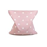 GRÜNSPECHT Rapssamen-Kissen 19x19cm, Wärmekissen für Nacken, Bauch & Rücken, Bezug aus 100% Baumwolle, für Mikrowelle & Backofen, Punkte rosa (107-V2)