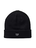 JACK & JONES Herren Mütze Strickmütze Beanie JACDNA, Farbe:Schwarz, Artikel:-Black