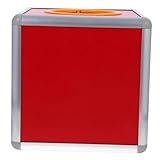 PEPLAYTAL Transparente Lotteriebox Aluminiumrahmen Raffle Ticket Halter Mehrzweck Losebehälter für Partys und Veranstaltungen mit Langlebigem Aluminiumgehäuse