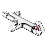 ZAMERY Thermostat-Badewannenarmatur, Deckmontierte Thermostat-Badewannenarmaturen, massives Messing, Thermostat-Badewannen-Duscharmatur, Barventil, Thermostat-Wannenmischbatterien mit 38 °C Sicherheit
