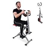 Mobiclinic®, Total crunch fitness, Rudergerät, Kompakt zusammenklappbar, Vitalfit, Multifunktionales training, Lcd-display, 100kg, Europäische marke, Home gym, Verstellbarer griff, Anti-rutsch-pedale