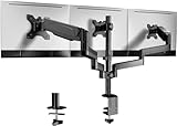 WORLDLIFT Monitor Halterung 3 Monitore, Premium Aluminium 3 Monitor Halterung für 17'-27' LED LCD Bildschirme, Höhenverstellbar Tischhalterung, 7 kg/Arm, vesa 75 * 75 100x100