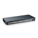 Zyxel 48-Port Gigabit Switch | Smart managed | Rackmontage mit 2 SFP-Ports | VLAN, IGMP, QoS [GS1900-48]