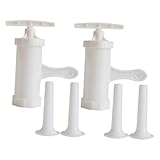 BAZEITFLOW Manueller Wurstfüller Großer Handlicher Wurstfüller mit Trichtern Lebensmittelecht Einfach zu Bedienen für Schweine Hühner Lammwürste Geeignet Leicht zu Reinigen für Zuhause und