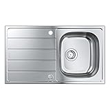 GROHE K200 | 1 Becken | Küchenspüle - Top Mount reversibel | inklusive: Ablaufgarnitur, Siebkorb, Montageset | Edelstahl | 31552SD1