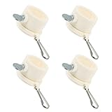 POPETPOP 4 Stück Edelstahl Verstellbare Fahnenmastklemmen mit 360° Drehfunktion Wetterfeste Außenfahnenclips für Garten Fahnenmastbefestigung Robuste Fahnenhalterungen für Schulen