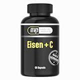 Eisen+C | 15mg Eisen + 40mg Vitamin C | hochdosiert | 60 Kapseln | 2 Monatsvorrat | Made in Germany | MP Nature