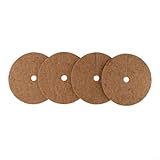 Kokosnussschalen-Mulchmatten, 4 Stück, runde Pflanzenschutzringe, Barriere, Feuchtigkeitsspeicherung, Faser-Pads für Bäume, Gartenpflanzen, nachhaltig, natürlich, organisch, Landschaftsbau (25 cm)