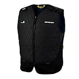 SHIMA HYDROCOOL Vest - Ultraleichte Kühlende Motorradweste aus HyperKwel Polymer. Bis zu 8 Stunden Kühleffekt - Kompatibel Jacken (Schwarz, XXL)