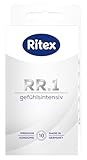 Ritex Kondome RR.1 – Gefühlsintensive Kondome 10 Stück für intensives Empfinden, Kondome mit Gleitfilm & seidenzarter Oberfläche – Kondome vegan, dermatologisch getestet, Made in Germany