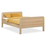 Homestyle4u Komfortbett Bett Senioren Seniorenbett 120x200 Komforthöhe Natur Holz erhöhter Einstieg extra hoch | Artikel 3120