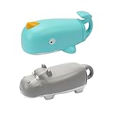 KOMBIUDA Ausziehbare Wasserpistole wasserspielzeug kinderwasserspielzeuge waterpistol wasserkanone wassergun Whale Wasserwerfer für Walspiel-Wasserspielzeug Sky-Blue