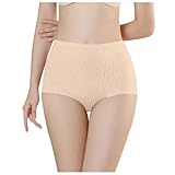 Baumwolle Unterwäsche Damen Nahtlos - Bauch Weg Unterhosen Damen Breiter Bund Slips Ohne Naht Unterhose No Show Panty Seamless Thong Underwear Atmungsaktiv Höschen Einfarbig Slip Schlüpfer