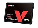Verbatim Vi550 S3 SSD 512 GB, internes 2,5' SATA III SSD-Laufwerk mit 3D-NAND-Technologie, bis zu 550 MB/s Lesegeschwindigkeit, ideal für PC und Notebook, schwarz