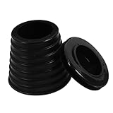 SEWACC 2 Stück Patio Tischschirm Loch Einsatz Schwarzer Gummikeil und Schirmring Windfester Sonnenschirmhalter für Garten Pooltische Stabiles Outdoor Zubehör Einfach zu Reinigen und