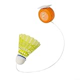 PETSTIBLE 1 Set selbstklebendes Badminton-Trainingsgerät zum Aufhängen, 8 x 4 cm, Indoor-Trainer, Reaktionsübungen (3 Bälle)