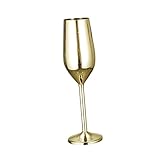 CRILSTYLEO 200 Ml Edelstahl Champagnerglas Stielglas Vergoldeter Weinbecher Toastgläser Robuste Und Stilvolle Sektschalen Für Hochzeiten Partys Und Feiern