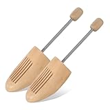 HFDONGL Schuhspanner Holz 1 Paar Schuhweiter Holz Spiralfeder Schuhspanner Schuhstrecker Sneaker Schuhspanner Schuhspreizer Schuh Knickschut Schuhdehner für Stiefel Oder Sneaker Geeignet (Gr. 42-46)