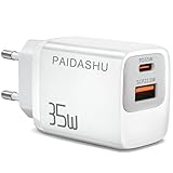 USB C Ladegerät, PD35W 2 Ports, PD 3.0 Netzteil, USB C Netzteil für iPhone 16, 15, 14, 13, 12, 11 Pro Max Plus Mini/SE 2020/XS/8/7, iPad, Samsung, Handy