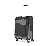 Travelite 4-Rad Koffer Größe M Weichschale aus recyceltem Material, Gepäck Serie VIIA: Trolley mit Dehnfalte + Kantenschutz, 67 cm, 70-80 Liter