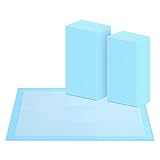 FluffyDream Trainingspads für Hunde und Welpen, 100-Stück 33X45cm Puppy Pads, Welpenunterlagen, Auslaufsicheres 5-Lagiges Design mit Schnell Trocknender Oberfläche, Extra Kleine Größe, Blau