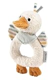 Sterntaler Greifling Ente Edda Lou aus flauschigem Stoff mit Rassel für Jungen und Mädchen