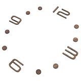 SOLUSTRE Holz Ziffern Kit für Wanduhr Arabische Zahlen mit Runden Punkten DIY Zubehör für Vintage Wanduhren für Rustikale Dekoration Wohnzimmer und Büro