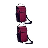 Milisten 2st Picknicktasche Aus Folie Tragetasche Picknickkorb Kühler Tragbare Kühlbox Tragbare Picknick-lunch-tasche Hochwertiges Oxford-stoff Material Rot Lunchbox-tasche Wasserdicht