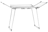 Massido Wäscheständer Rostfrei Outdoor Ausziehbar Groß Wäscheflügeltrockner Wäschetrockner Ständer Stabiler Standtrockner Mit Rutschfesten Füßen Trockenfläche 22 M Lina Weiß 174 x 56 x 108 cm