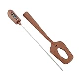 Süße Temperaturmessgerät aus Silikon, digitales Temperaturmessgerät für Spatel, Hitzebeständigkeit des digitalen Gutscheins, Messing-Drehregler mit Thermoskop