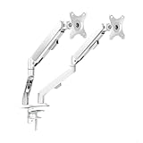 Monitorständer Dual-Monitor-Halterung for die meisten 17-30-Zoll-Bildschirme, jeder Arm trägt max. 19,8 Pfund, Dual-Monitor-Tischhalterung mit Höhenverstellung/Neigung/Schwenk/Drehung Monitorarm-Schre