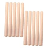 MOTHNUR 10 Stück Teiliges Holz nudelholz mit Rutschfesten Griffen Langlebiges Teigrollwerkzeug für Brot Dumplings und Gebäck Antihaftbeschichtete Oberfläche für Küche und Bäckerei