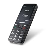 Panasonic KX-TF200 Mobiltelefon, Dualband-GSM 900/1800 MHz, 2,4' TFT-Farb-LCD, 0,3 Megapixel, Bluetooth 3.0, 1000 mAh Li-Ionen-Akku, kompatibel mit Hörgeräten, einzelne SIM-Karte, Schwarz