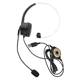 DIYEAH Headset mit Mikrofon für Anrufe mit Geräuschunterdrückung für Call Center Skype Chats Online Komfortabel Stabil