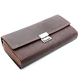 ayados Profi Kellner-Börse Voll Leder Taxi Kellner Portemonnaie Kellnerbörse Geldbörse Kellnertasche Kellnerportemonnaie (Kellnerbörse Cognac Braun Nr. 167)